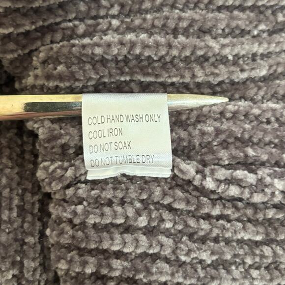 SEEK The Label Womens Long Sleeve Zipper at Elbow Crop Sweater Sz XS Taupe Gray - Picture 7 of 7